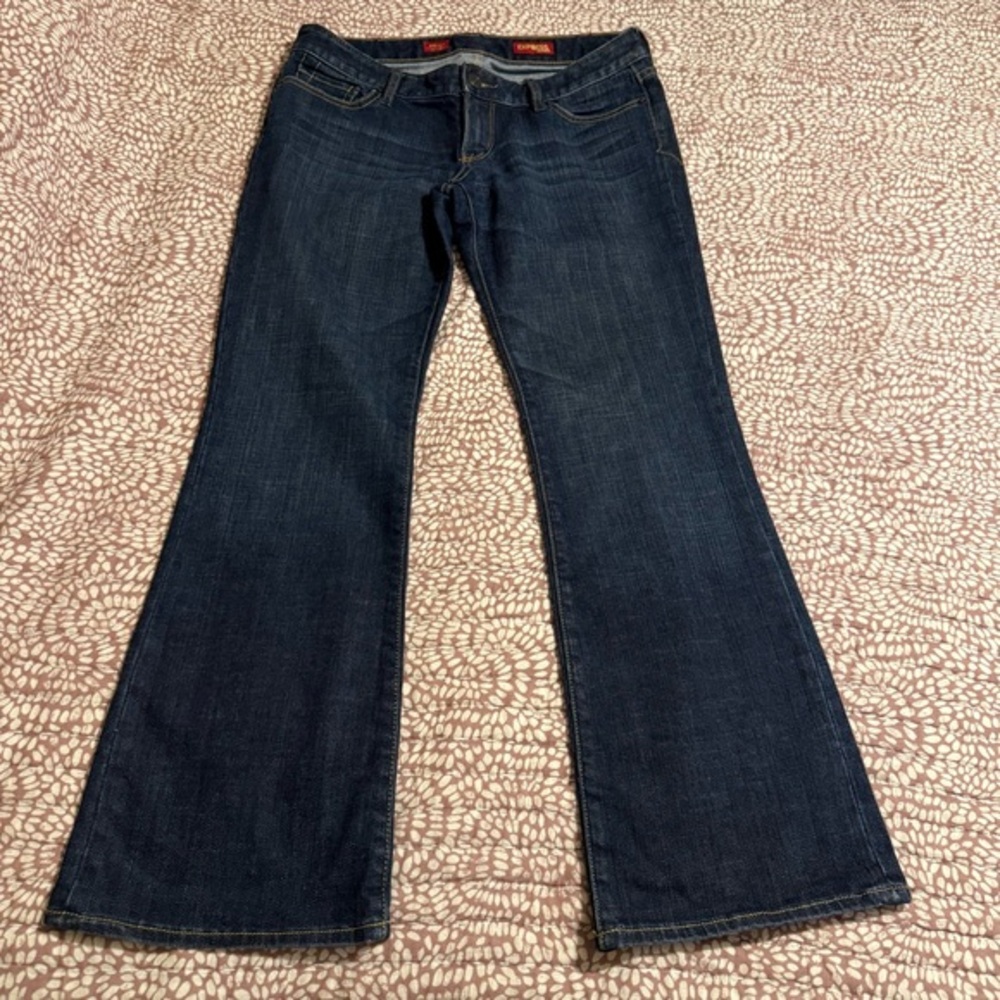Express‎ Stella Dark Blue Flare Jeans